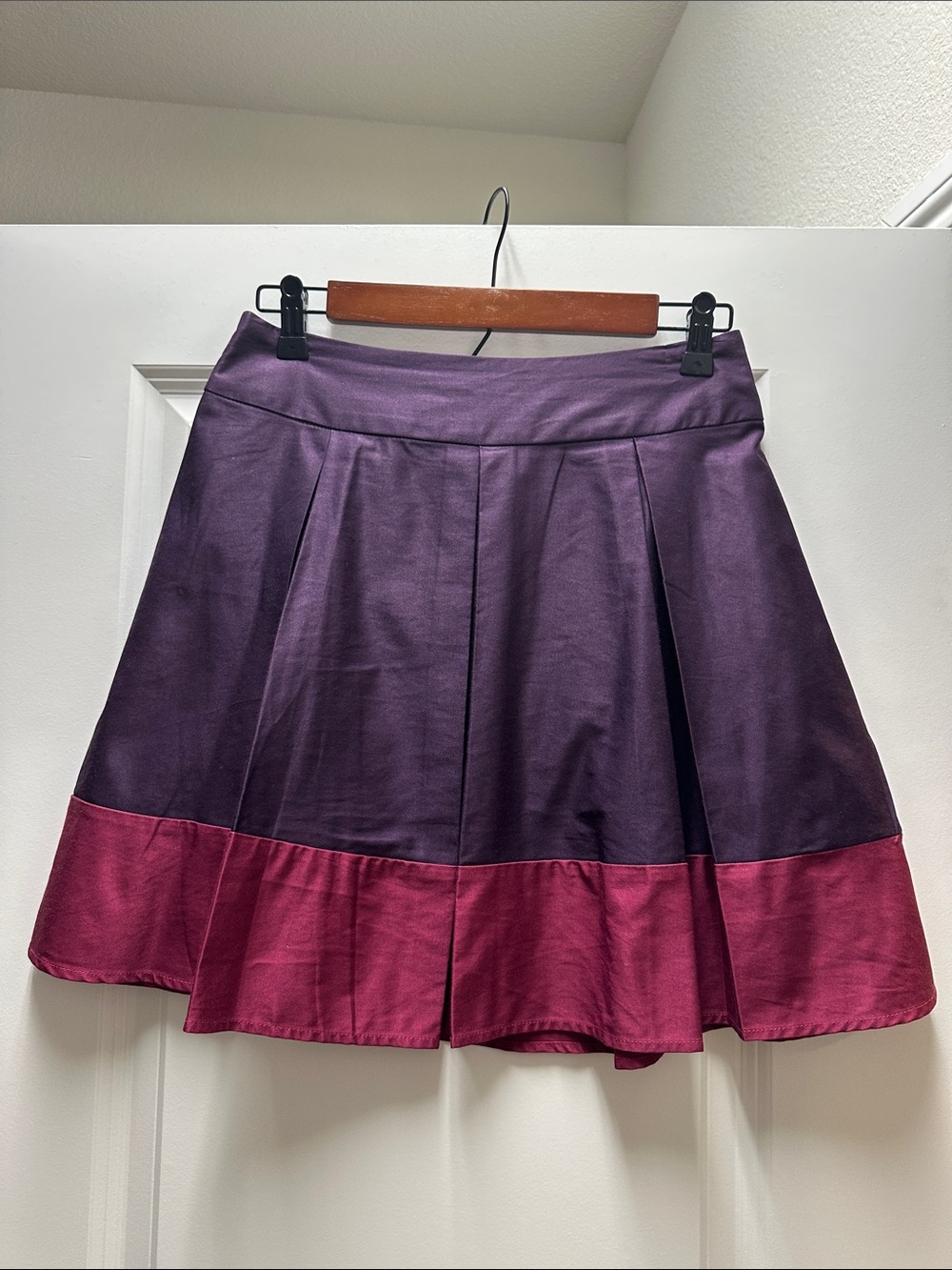 H&M Two-Tone Purple and Magenta A-Line Skirt